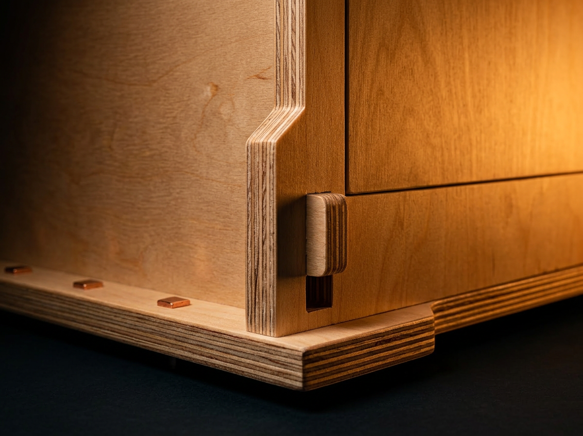 Keyed-tenon joinery detail